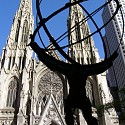 St. Patrick's Cathedral and Atlas, 5th Ave. NYC